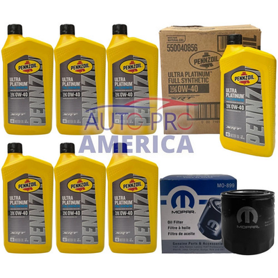#ad SRT Pennzoil Oil Change Kit 7Qts 0W 40 amp; OEM Mopar Oil Filter MO 899 4884899AC $90.00