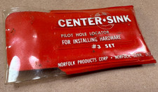 Norfolk 3 Pcs Center Sink Pilot Hole Locator Bits Carpenters for Hinges USA No 3
