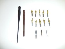 Vintage Hunt Speedball Fountain Pen Nibs & Pen Holders