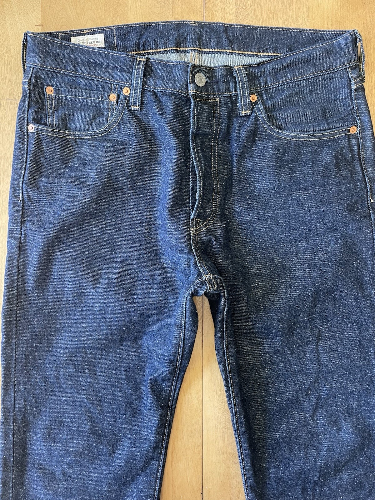 Levi’s Premium 501 Original Fit Selvedge Denim Jeans Size 33x32 (33x30.5) image 2