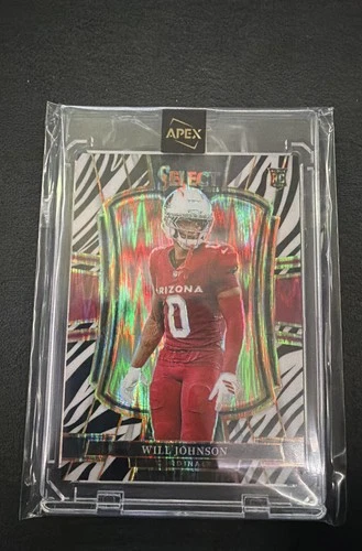 2025 Panini Select - Premier Level Will Johnson #122 Zebra Prizm (RC)