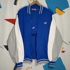 Vintage 80s Nike Tracksuit Sweatshirt Bomber Jacket Sweatpants 90s Large Striped