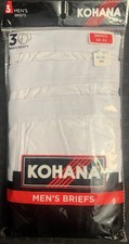 KOHANA Men's Briefs 3 Pair Pack White Small