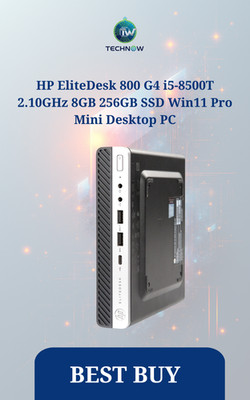 HP EliteDesk 800 G4 i5-8500T 2.10GHz 8GB 256GB SSD Win11 Pro Mini Desktop PC