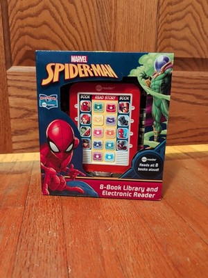 Marvel SpiderMan: Me Reader 8-Book Library + Electronic Reader Sound Set New