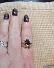 Size 7.5-8 Gorgeous Red Cocktail Ring, I Believe Is Stainless Steel. No Other... — photo 4