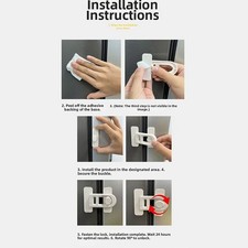Self-Stick For Childproof Cabinet Lock - Adjustable Drawer Lock for Home
