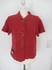 Edles Giesswein Trachten Strickjacke rot Gr. 40 Leinen Wolle Viskose