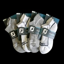 LOT Of 4 NEW FootJoy FJ ProDry Women  s Roll Tab Cushioned Golf Socks Size 6-9 US