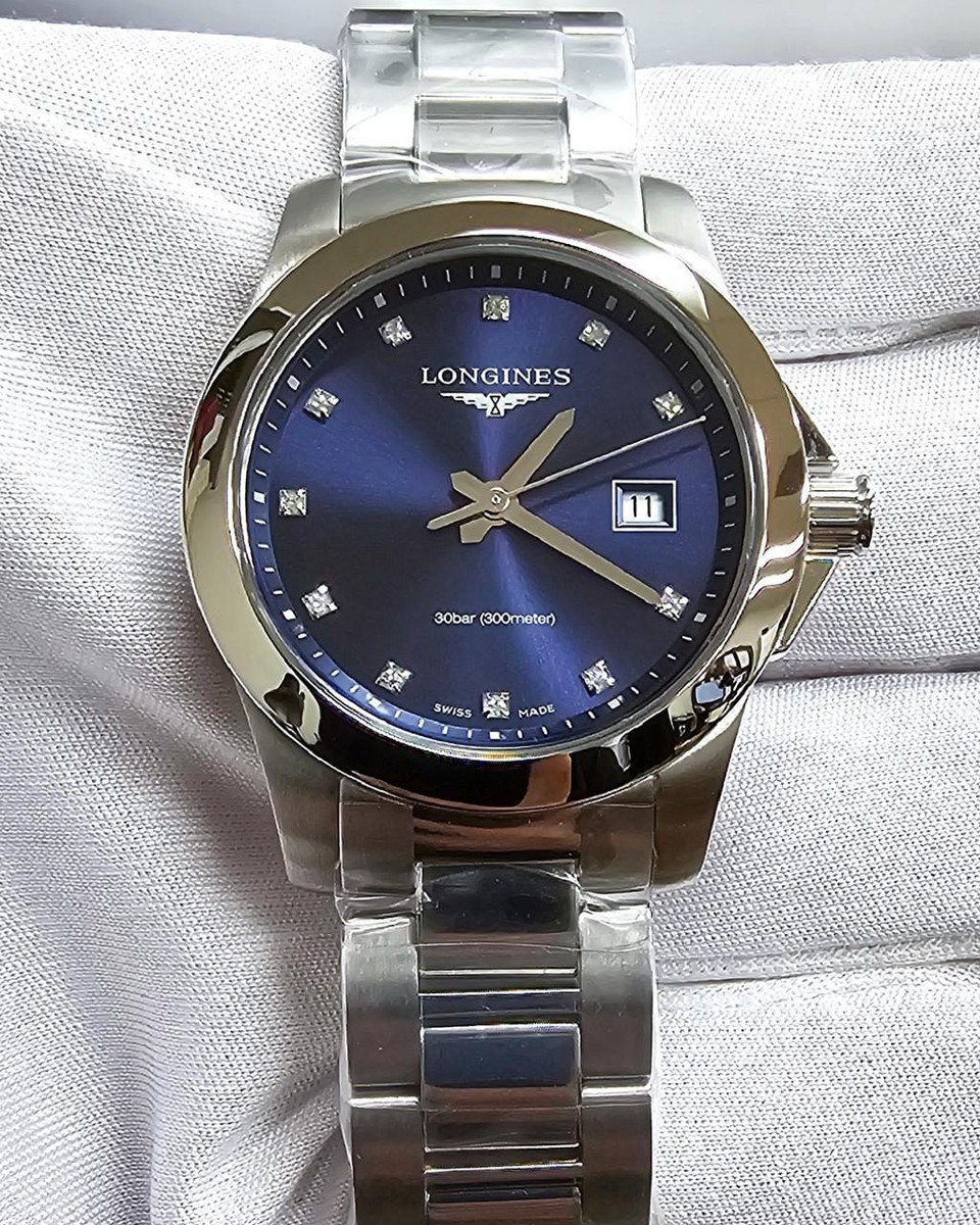 Longines Conquest Quartz 30mm Blue Dial SS Women's Watch L3.376.4