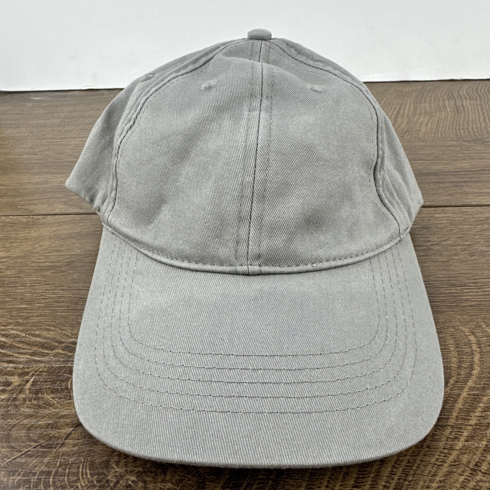 Plain Gray Baseball Hat Cap Gray Hat Adjustable A… - image 4