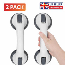 2 x Safety Support Hand Rail Handle Bar Grip Grab Suction Bath Bathroom Shower