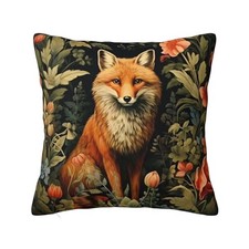 William Morris Forest Fox Throw Pillow Covers 18" x 18" Pack of 1 Color-52