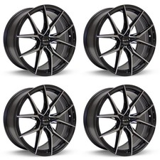 Juego De 4 Rines De Aluminio 17 Negro Maquinado Para 2017-2026 Chevrolet Rvm7 Juego De 4 Rines De Aluminio 17 Negro Maquinado Para 2017-2026 Chevrolet Rvm7
