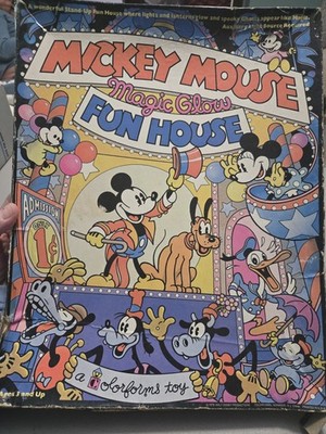Vintage Colorforms Mickey Mouse  Magic Glow Fun House Set Disney 1978 READ