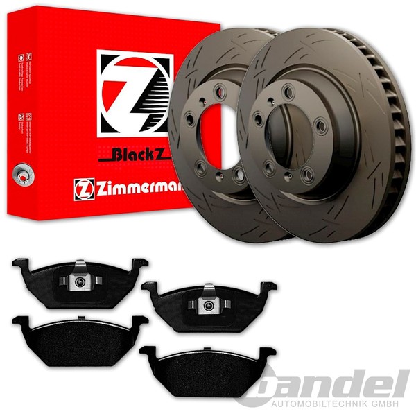 Zimmermann Sport Bremsscheiben + BelÄGe Vorne FüR VW Polo 6 Audi A1 Kamiq Ibiza-image