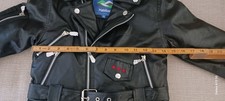 Boys Biker Jacket Size 5T Faux Leather, Black