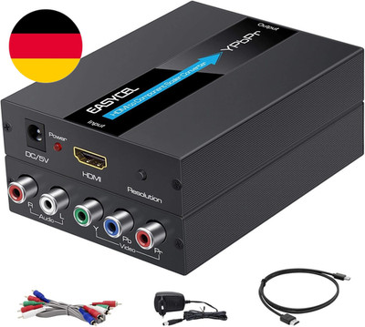 HDMI Zu Component (Ypbpr/Rgb / 5RCA) Scaler Konverter - Aluminium, HDMI Und Comp