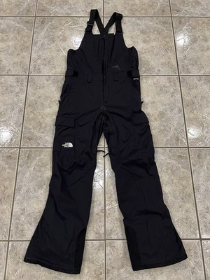 VTG Mens S The North Face Freedom Waterproof Dryvent Ski Bibs Pants Black FLAWED