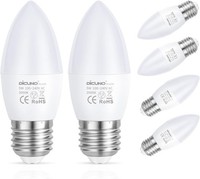 E27 Led Lampe 5W Warmweiß 3000K Kerzenform Flimmerfrei 330Lm Vollspektrum 6Er