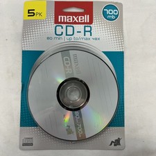 Maxell 648220 CD-R 700 5PK CD Recordable Disc 48X 700MB 80 Minute 5 Pack Carded