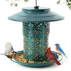 Godinsky Bird Feeders for Outdoors, Large Metal Green Feeder for Gardens and .