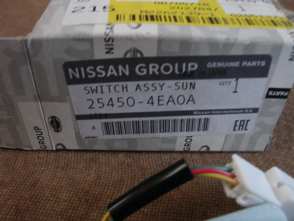 254504EA0A Sunroof Sun Roof Switch For Renault Kadjar Nissan Qashqai MK2 II J11 - Image 2 of 2