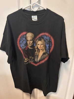 VTG Buffy the Vampire Slayer 2001 Buffy & Spike Black T-Shirt XL