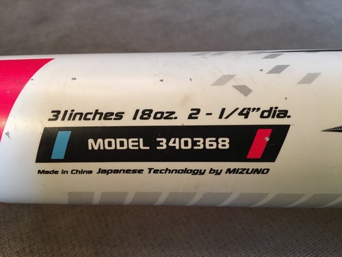 Mizuno Finch Fastpitch Softballschläger 31/18 MZ2200 Alu 2 1/4" Modell 340368 - Bild 5 von 12