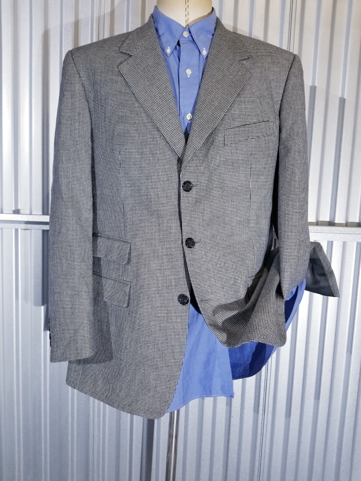 Giacca blazer cappotto sportivo 42R Yves Saint Laurent pour homme dente check lana