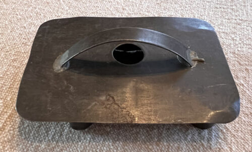 Primitive Antique Tin Cookie Cutter PIG Handmade Strap Back Cookie Cutter Piggy - Picture 3 of 4