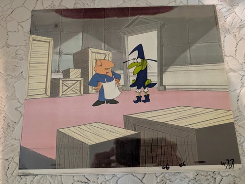 Rare Vintage Animation Production Cel Pink Panther Paul Witch Halloween