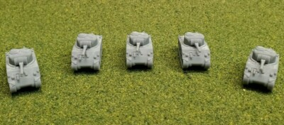 #ad #ad WW2 1 200 Scale Sherman M4A3 Medium Tank Platoon 3D Printed Unpainted 5 Tanks $17.99