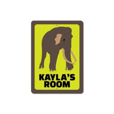 Kids Room Elephant Metal Sign