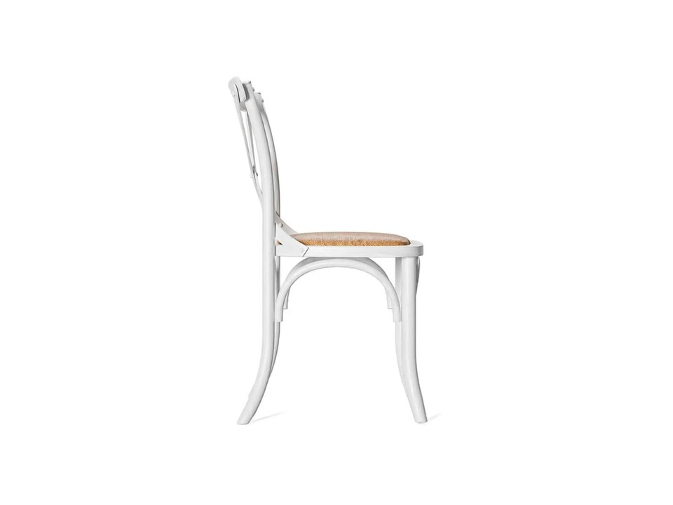 WHITE DINING CHAIRS BEECH WOODEN CHAIRS CROSS BACK DINING CHAIRS eBay