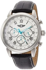 Invicta Men's IBI-90242-002 I by Invicta Quartz Chrono White Dial Leather Watch