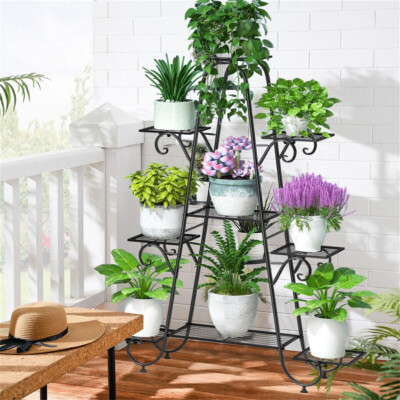 Retro Blumenständer Blumentreppe Garten Balkon Ausstellungsstand mit 6/7/9Ebenen