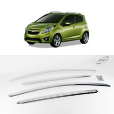 Chrome Window Vent Visor Rain Guard 4pcs Set K710 For Chevrolet Spark 2010-2015 Chrome Window Vent Visor Rain Guard 4pcs Set K710 For Chevrolet Spark 2010-2015
