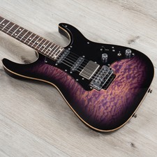 Anderson Guitarworks Guardian Angel Hss Guitar, Natural Purple Trans Black Burst