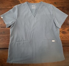 FIGS Women's Size XXL Technical Collection Admiral Blue Casma Scrub Top FW1100