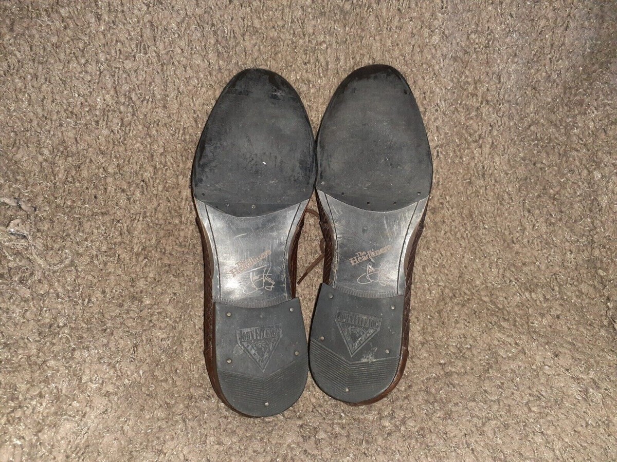 JOHN FLUEVOG-The Headliners-Gable Faux-Python Snakeskin Leather Derby-Sz 9-VG Derby Swirl (6 Eye) - Black | Classic Derby Boots | Fluevog  main image 2