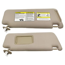 LEFT AND RIGHT SIDE SAND BEIGE SUN VISOR for Toyota 4RUNNER 7432035A90E1