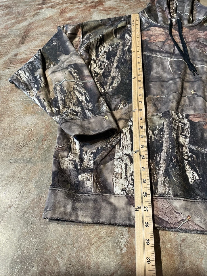 Mossy Oak Camouflage Pullover Hoodie Camo Sz XL Fleece Lined - Image 4 of 4