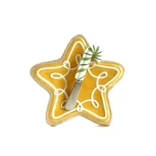 FITZ & FLOYD Christmas Santas Kitchen Star Cookie Snack Plate & Spreader 19/2304