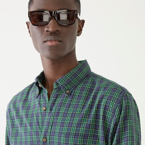Neu mit Etikett - J. Crew schmales langärmeliges Shirt gebürstet Köper, Devora marineblaugrün M-XL 79 $ - Bild 2 von 7