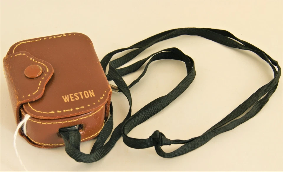 Medidor de exposición de lectura directa Weston vintage con estuche de cuero y correa Foto 2 de 3