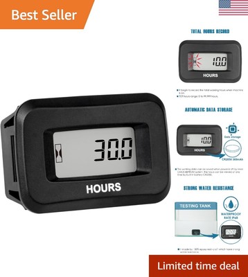 Reliable Digital Hours Counter with IP68 Rating - Perfect for All Applications