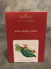 BABY MAKES THREE   PEAS IN A POD 2021 Hallmark Ornament First Christmas