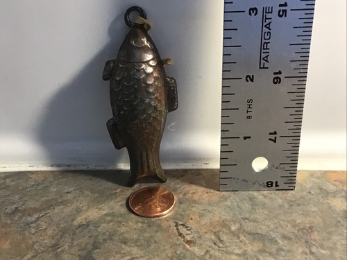 Vintage Formen Fisch Miniatur Dose 3" Wandbehang - Bild 2 von 9