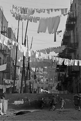 1936 Avenue of Laundry Bronx New York City NY altes Foto 4x6 Nachdruck